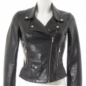 Zara TRF black leather jacket